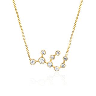 Virgo Constellation Necklace Yellow Gold   by Logan Hollowell Jewelry