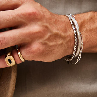 Men's Small Cuban Chain Bracelet    by Logan Hollowell Jewelry