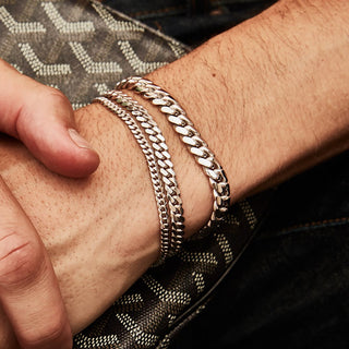 Men's Cuban Bracelet    by Logan Hollowell Jewelry
