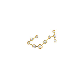 Classic Scorpio Constellation Stud | Ready to Ship Yellow Gold Single Left  by Logan Hollowell Jewelry