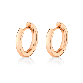 Solid Large Goddess Hoops Single Rose Gold  by Logan Hollowell Jewelry