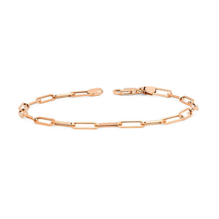 Alchemy Link Anklet Rose Gold Solid  by Logan Hollowell Jewelry