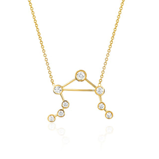 Libra Constellation Necklace Yellow Gold   by Logan Hollowell Jewelry