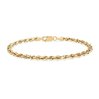 Golden Rope Chain Anklet 10" Yellow Gold  by Logan Hollowell Jewelry
