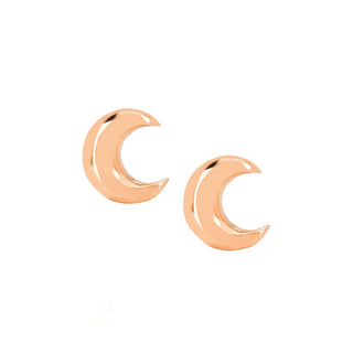 Crescent Gold Studs    by Logan Hollowell Jewelry