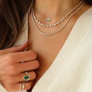Diana Multi Shape Diamond Necklace    by Logan Hollowell Jewelry