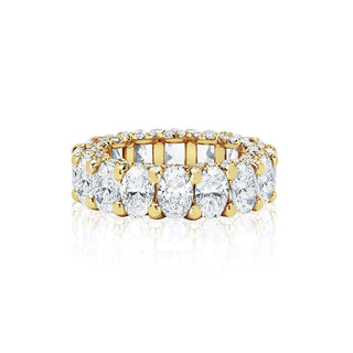U-Pavé Oval Eternity Band 4 Yellow Gold  by Logan Hollowell Jewelry