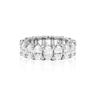 U-Pavé Oval Eternity Band 4 White Gold  by Logan Hollowell Jewelry