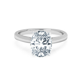 Eternal Oval Diamond Ring Setting White Gold   by Logan Hollowell Jewelry