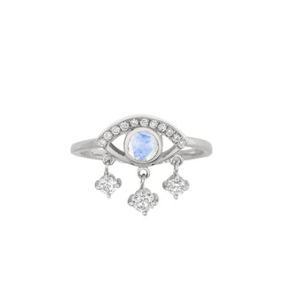 Moonstone Eye of Emotions Ring White Gold 3  by Logan Hollowell Jewelry