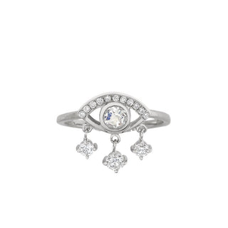 Diamond Eye of Emotions Ring White Gold 3  by Logan Hollowell Jewelry