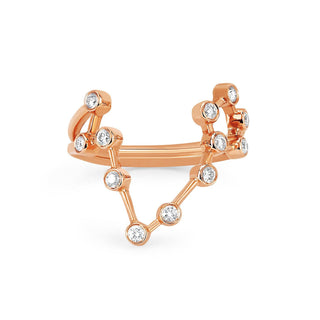 Pisces Diamond Constellation Ring Rose Gold 3  by Logan Hollowell Jewelry