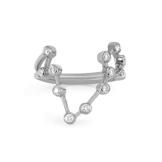 Pisces Diamond Constellation Ring White Gold 3  by Logan Hollowell Jewelry