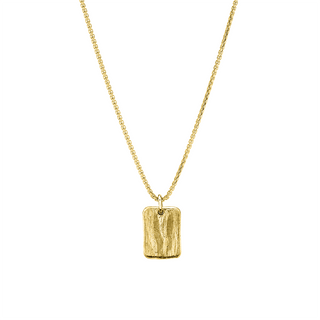 Alchemy Plate Necklace 18" Yellow Gold  by Logan Hollowell Jewelry