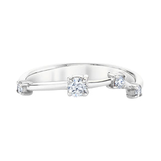 18k Prong Set Aries Constellation Ring White Gold 3  by Logan Hollowell Jewelry