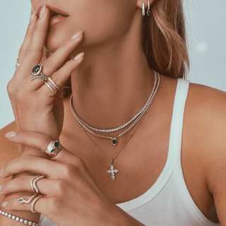 Large Diamond Faith Pendant    by Logan Hollowell Jewelry