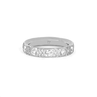 Queen Pavé Diamond Band 4 White Gold  by Logan Hollowell Jewelry