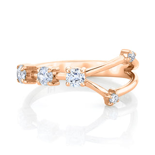 18k Prong Set Cancer Constellation Ring Rose Gold 3  by Logan Hollowell Jewelry