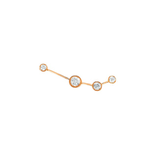 Baby Aries Diamond Constellation Studs Rose Gold Single Right  by Logan Hollowell Jewelry