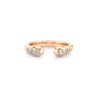 Three Diamond Baby Elixir of Life Ring 2 Rose Gold  by Logan Hollowell Jewelry