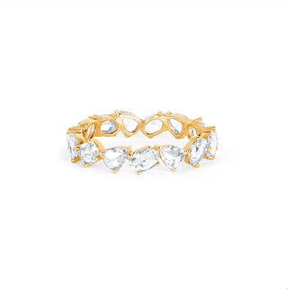 Eau de Rose Cut Multi Shape Diamond Band 4 Yellow Gold  by Logan Hollowell Jewelry