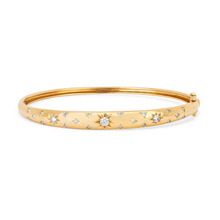 Pavé Star Set Rounded Diamond Bracelet | Ready to Ship Yellow Gold Classic  by Logan Hollowell Jewelry
