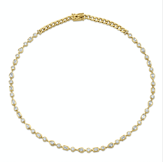 Diana Bezel Diamond Cuban Necklace    by Logan Hollowell Jewelry