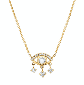 Diamond Eye of Emotions Necklace Yellow Gold   by Logan Hollowell Jewelry