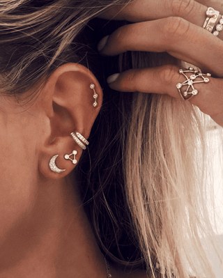 Mini Summer Triangle Diamond Constellation Earrings | Ready to Ship    by Logan Hollowell Jewelry