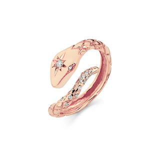 Kundalini Diamond Snake Ring Rose Gold 6.5  by Logan Hollowell Jewelry