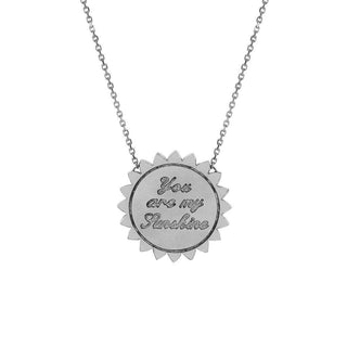 Custom Classic "You Are My Sunshine" Four Initial Necklace with Star Set Diamond    by Logan Hollowell Jewelry