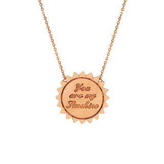 Custom Classic "You Are My Sunshine" Necklace with Star Set Diamond    by Logan Hollowell Jewelry