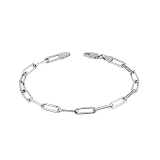 Alchemy Link Bracelet White Gold Solid  by Logan Hollowell Jewelry