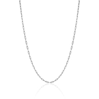 Baby Alchemy Link Necklace White Gold 16"  by Logan Hollowell Jewelry