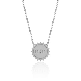 Mini 11:11 Sunshine Necklace White Gold 16"  by Logan Hollowell Jewelry