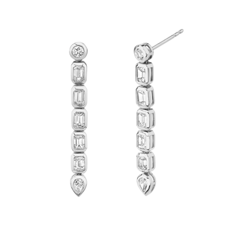Diana 7 Diamond Drop Earrings White Gold   by Logan Hollowell Jewelry