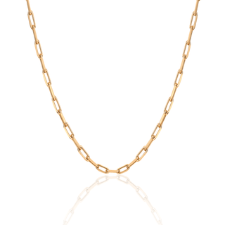 Alchemy Link Necklace Yellow Gold 16" Solid by Logan Hollowell Jewelry
