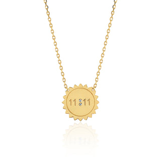 Mini 11:11 Sunshine Necklace Yellow Gold 16"  by Logan Hollowell Jewelry