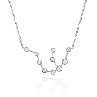 Aquarius Constellation Necklace | Ready to Ship White Gold   by Logan Hollowell Jewelry