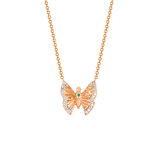 Baby Metamorphosis Butterfly Necklace Rose Gold   by Logan Hollowell Jewelry