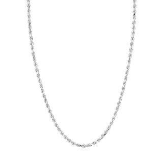 Men's Rope Chain 18" White Gold  by Logan Hollowell Jewelry