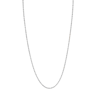 Men's Small Golden Rope Chain 18" White Gold  by Logan Hollowell Jewelry