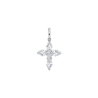 Large Diamond Faith Pendant Pendant Only White Gold  by Logan Hollowell Jewelry
