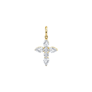 Large Diamond Faith Pendant Pendant Only Yellow Gold  by Logan Hollowell Jewelry