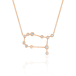 Gemini Constellation Necklace Rose Gold   by Logan Hollowell Jewelry
