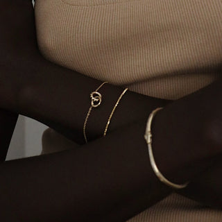 Interlocking Unity Solid Gold Bracelet    by Logan Hollowell Jewelry