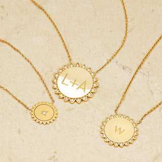 Mini Sunshine Necklace with Star Set Diamond | Ready to Ship    by Logan Hollowell Jewelry