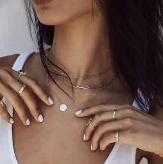 Custom Mini Moon Necklace with Star Set Diamond    by Logan Hollowell Jewelry