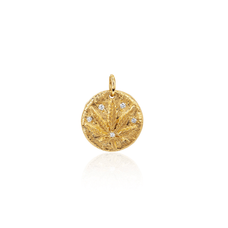 Baby Kaya Coin Charm Yellow Gold Nature Cures All  by Logan Hollowell Jewelry