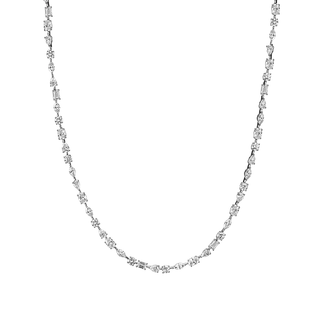 Diana Multi Shape Diamond Necklace 15" White Gold  by Logan Hollowell Jewelry